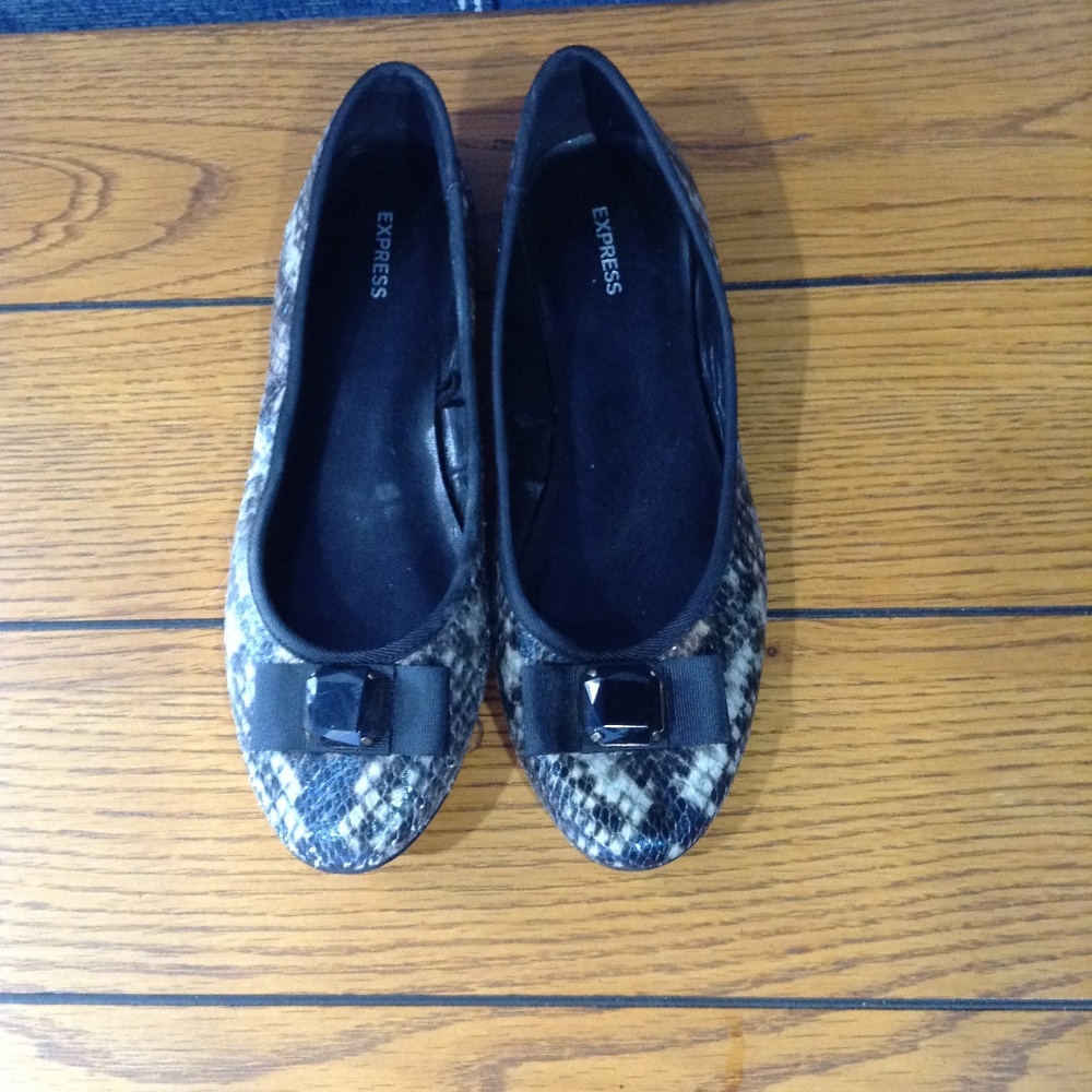 Express Snake Print Flats - image 2